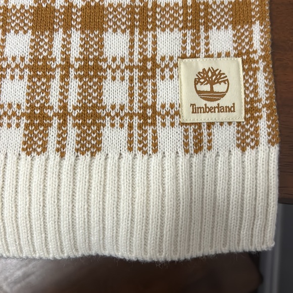 NWT Timberland brown checkered Scarf - Picture 3 of 4